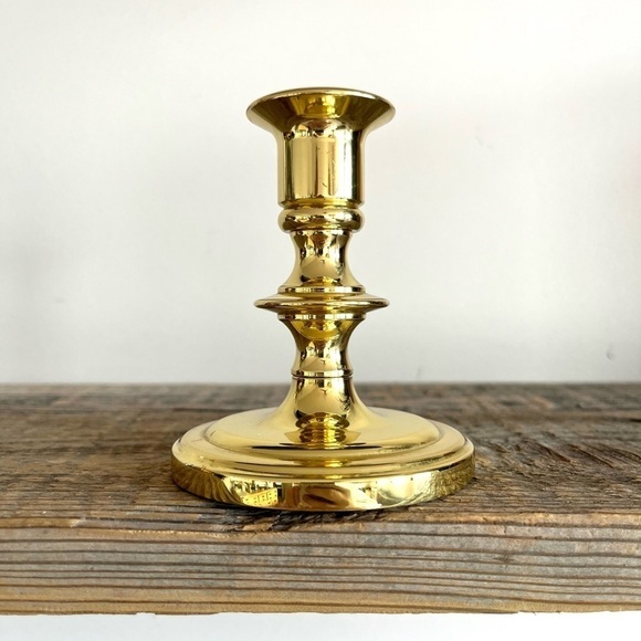 Brass candlestick 4” tall - Picture 1 of 6